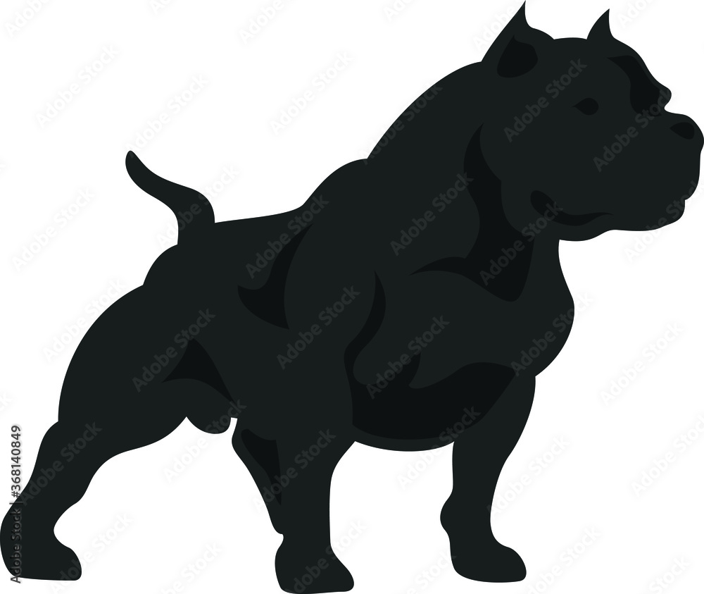 Simple Design of Strong American Bully Dog