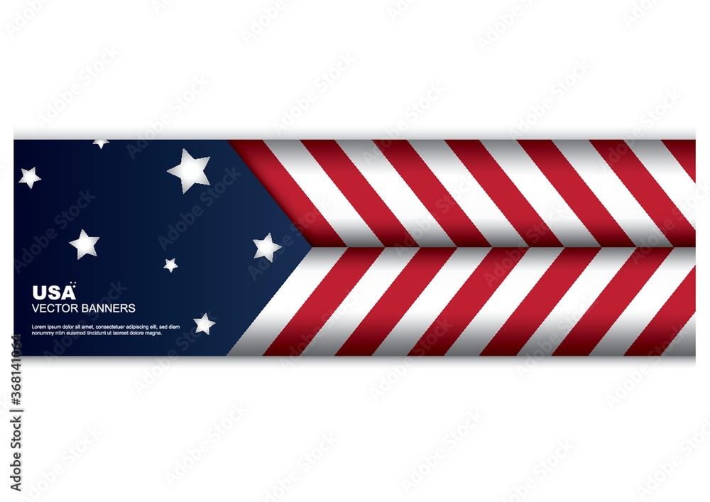 Fototapeta premium american flag banner
