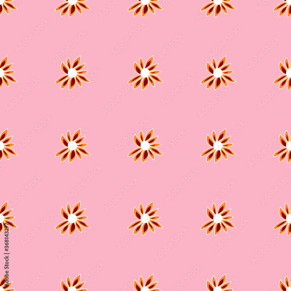 Floral design Seamless orange, red, baby pink. Vector illustration pattern for fabric, textile, gift wrapping, background, wallpaper, bullet journal, scrapbooking Floral design Seamless orange, red, baby pink. Vector illustration pattern for fabric, textile, gift wrapping, background, wallpaper, bullet journal, scrapbooking