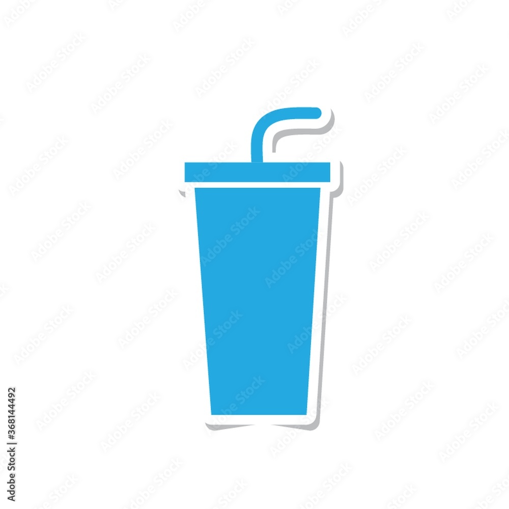 paper cup with straw sticker paper cup with straw sticker