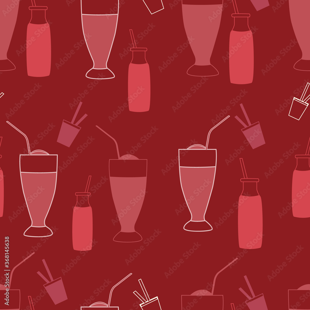 seamless background with drinks seamless background with drinks