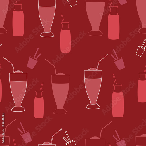 seamless background with drinks