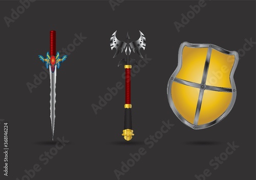 set of fantasy weapons