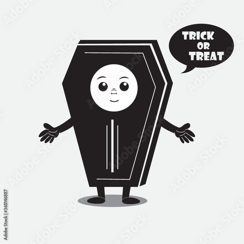 person in a costume saying trick or treat