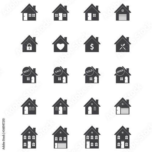 set of house icons