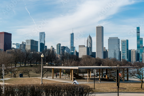 Skyline View Downtown Chicago