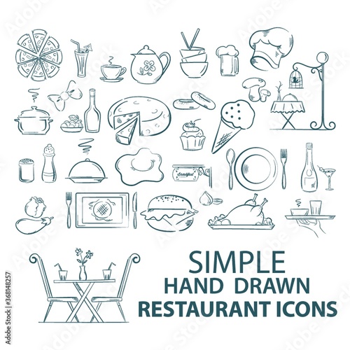 set of restaurant icons