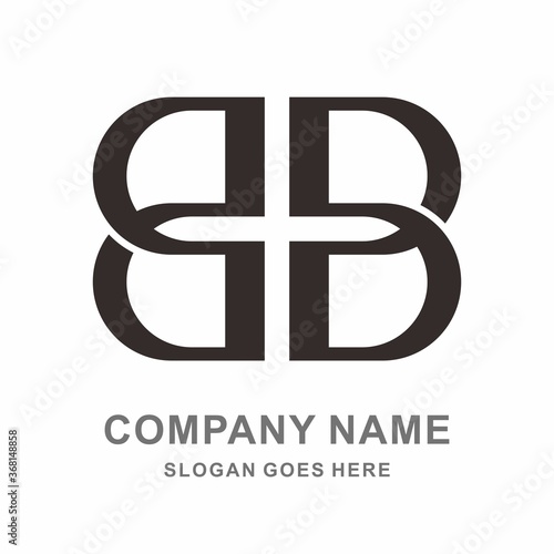 Monogram Letter B B Business Company Vector Logo Design