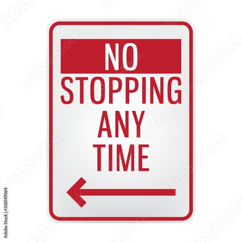 no stopping signboard