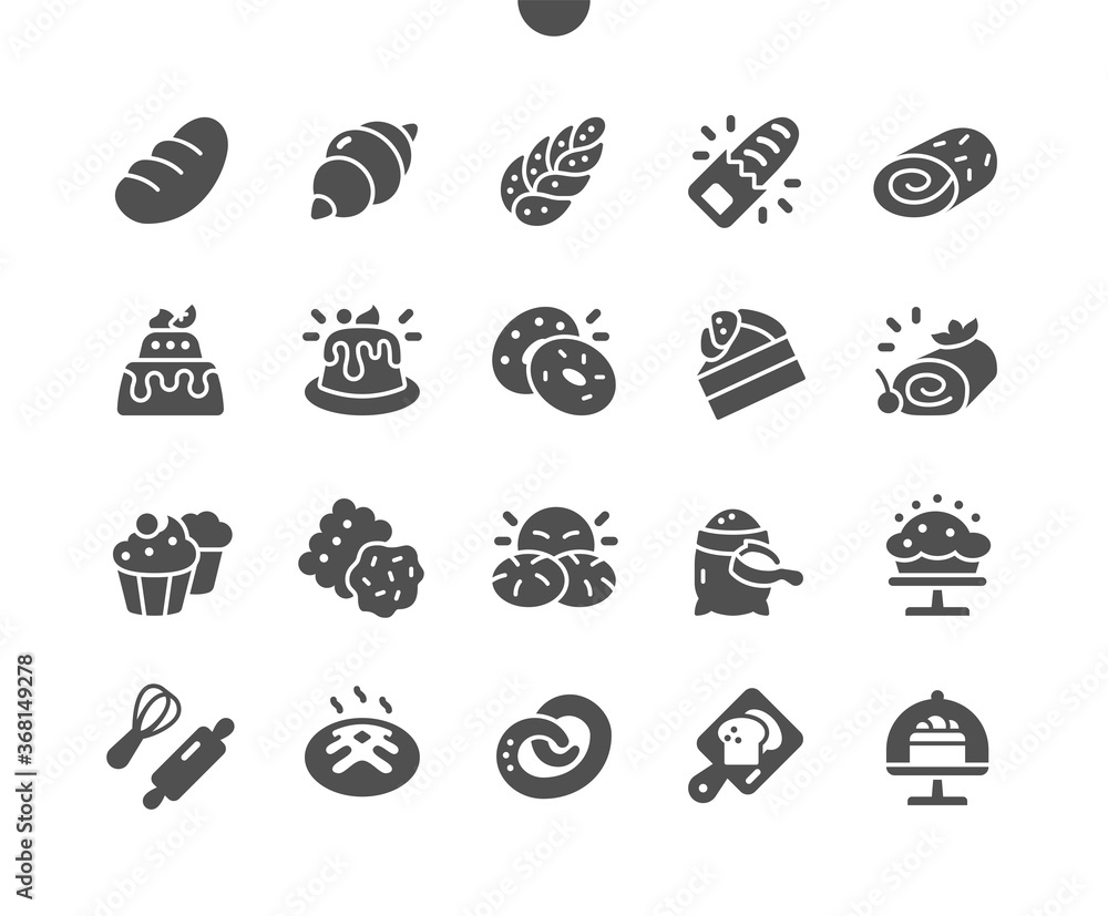 Bakery Well-crafted Pixel Perfect Vector Solid Icons 30 2x Grid for Web ...