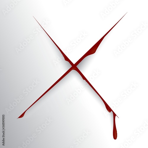 bloody cut wound