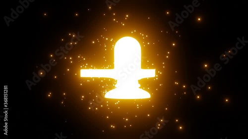  glowing shiv Lingam ,  shivling glittering animation golden shivling photo