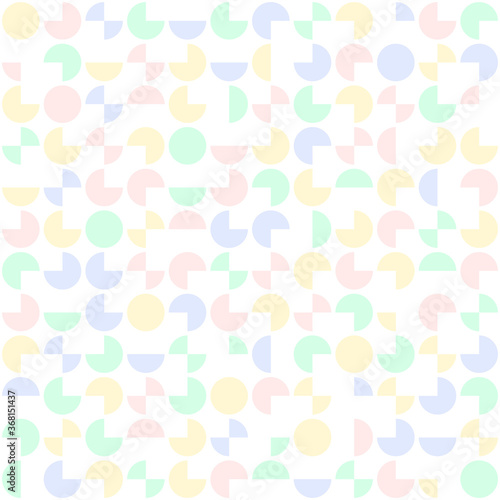 segments of circles. vector seamless pattern. abstract geometric shapes. baby repetitive background. continuous print. fabric swatch. wrapping paper. design element for home decor, phone case, apparel