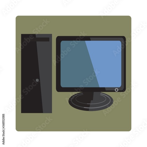 computer case with monitor