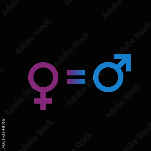 Gender equality symbol vector design