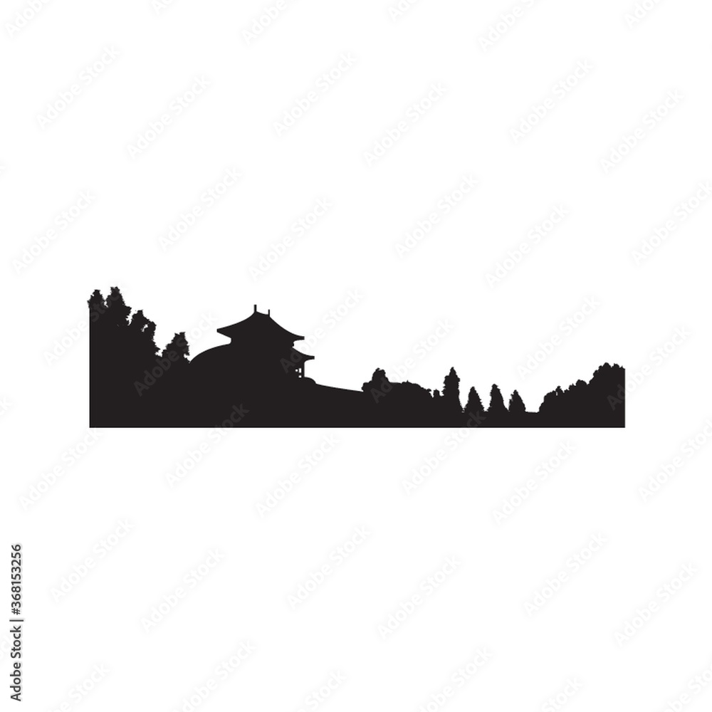 silhouette of china
