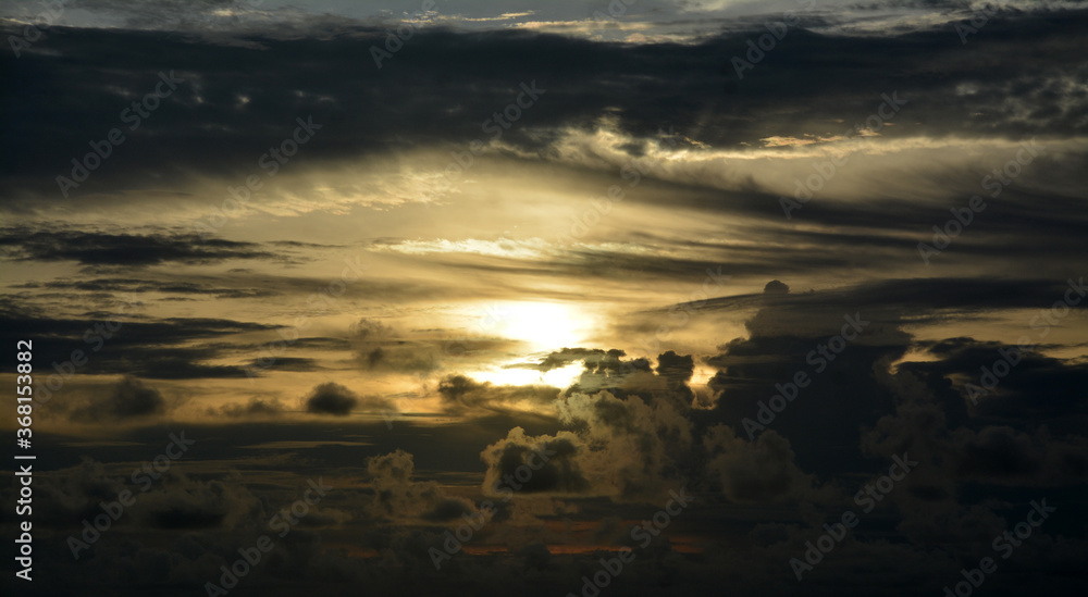 Dramatic  sky with cloud background photographs. Beautiful sunset landscape