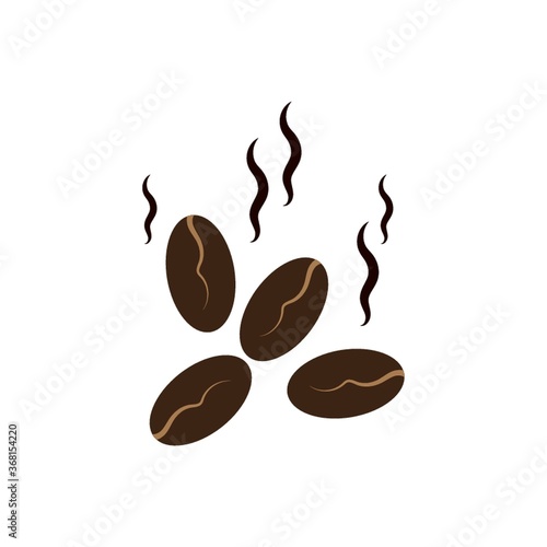 coffee bean with smoke