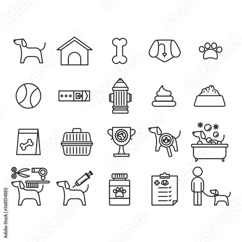 collection of dog icons
