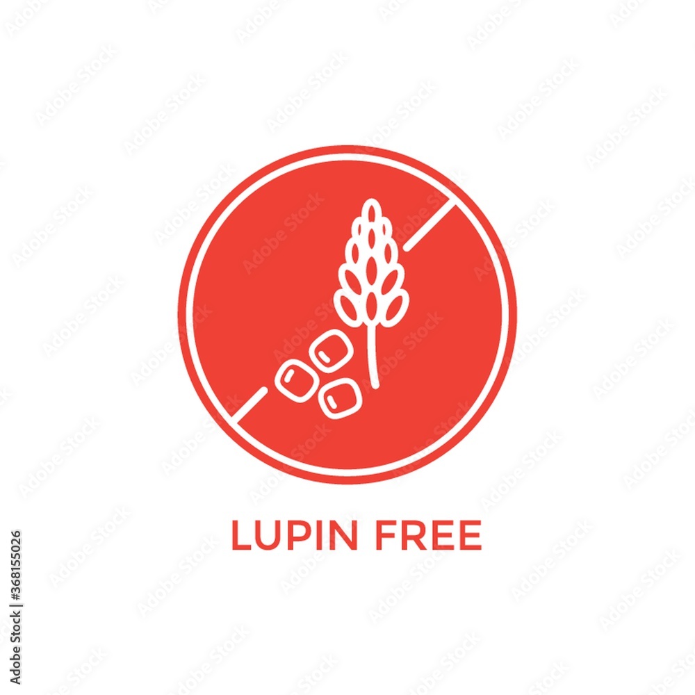 Obraz premium lupin free label