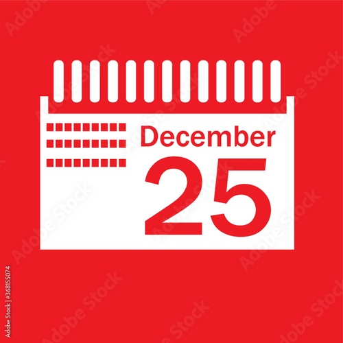 calendar marked on christmas day