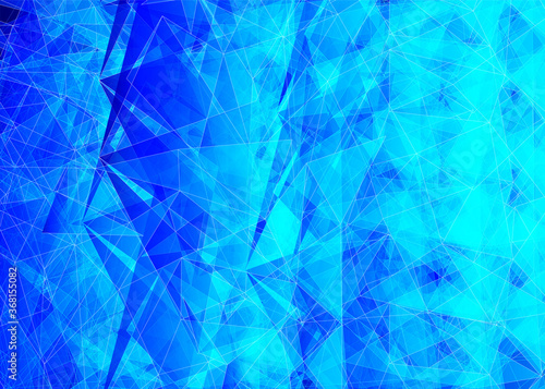 Abstract crystal refractions background concept isolated