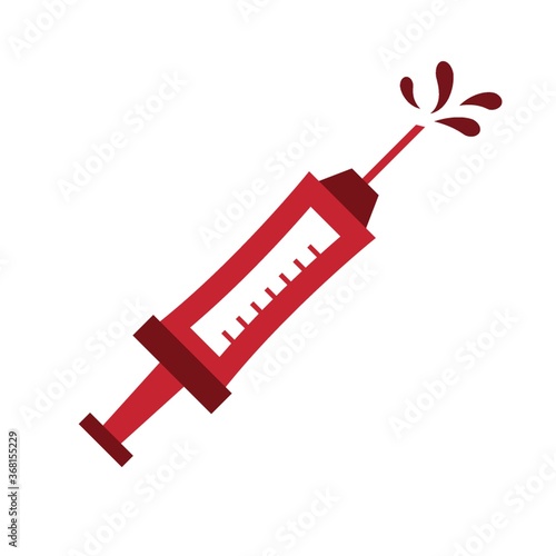 syringe with blood sample