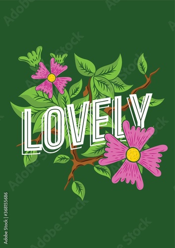 lovely text with floral