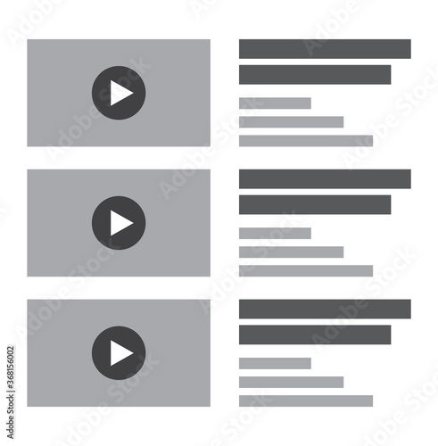 Video recommendation vector flat design. Vector eps 10