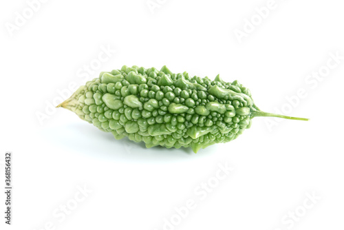Bitter gourd or bitter melon isolated on white background