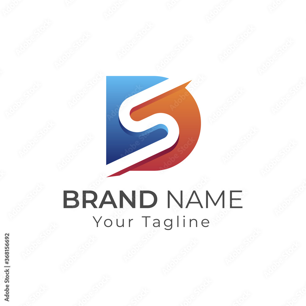 Initial letter logo ds, sd, logo template Initial letter logo ds, sd, logo template