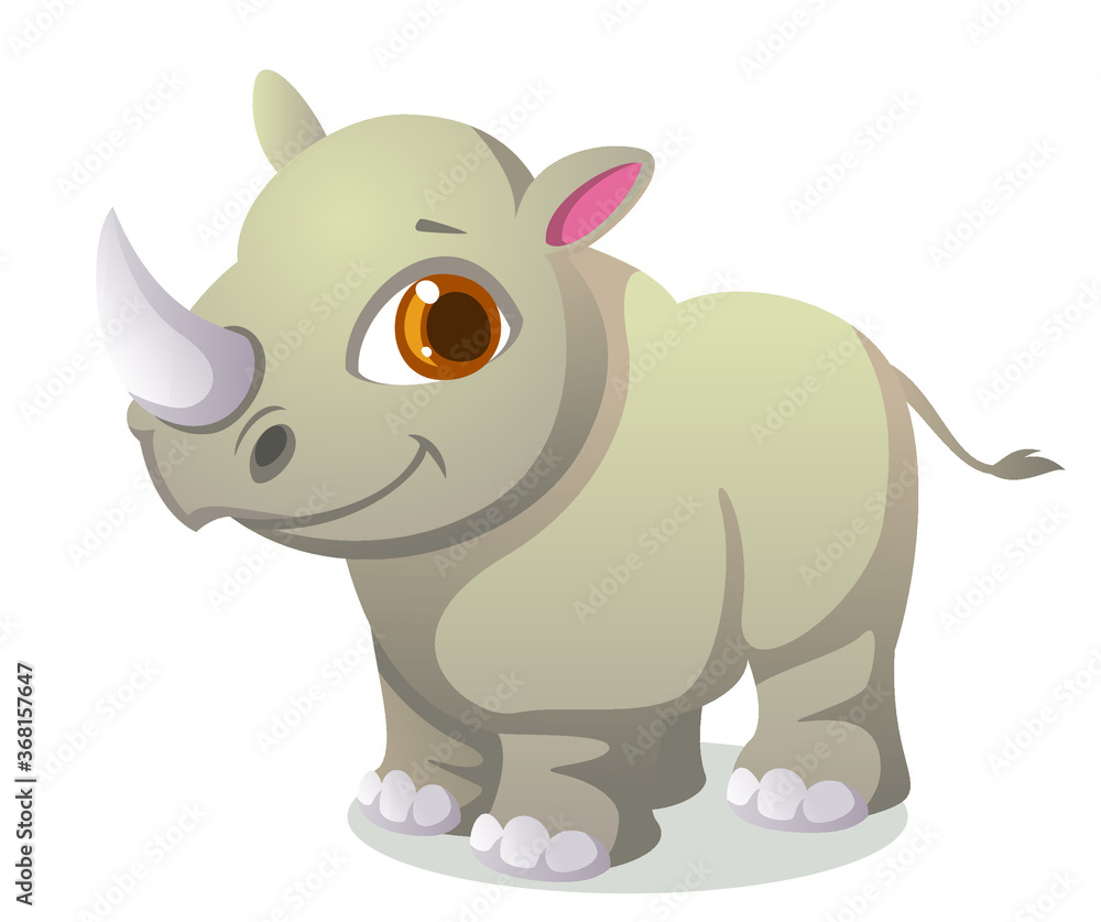 Fototapeta premium vector illustration of rhino