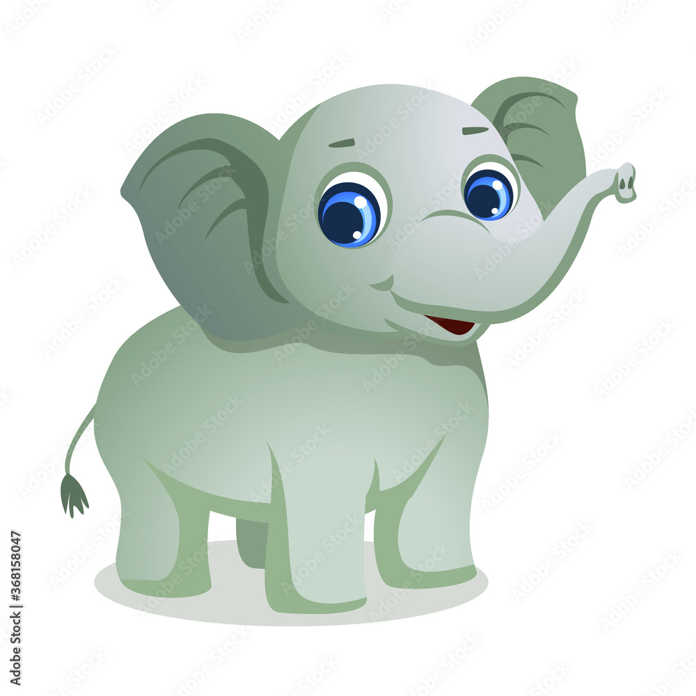 Obraz premium cute little elephant smiling