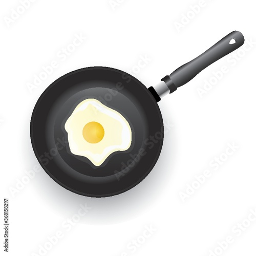 fried egg in pan