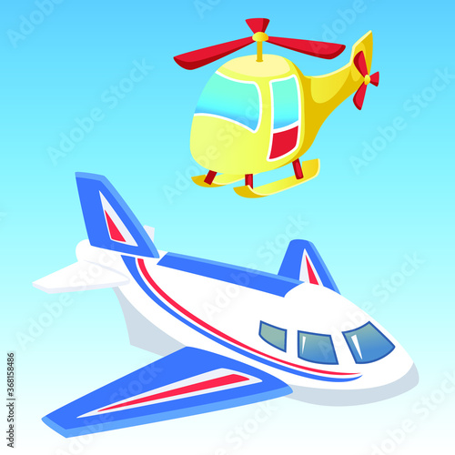 vector illustration of airplane