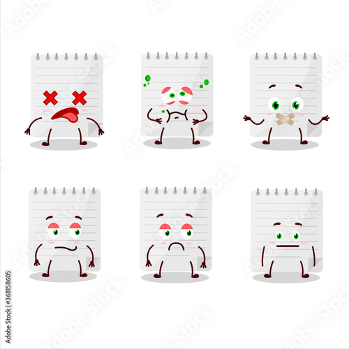 Sticky notes cartoon character with nope expression