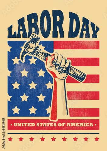 usa labor day poster