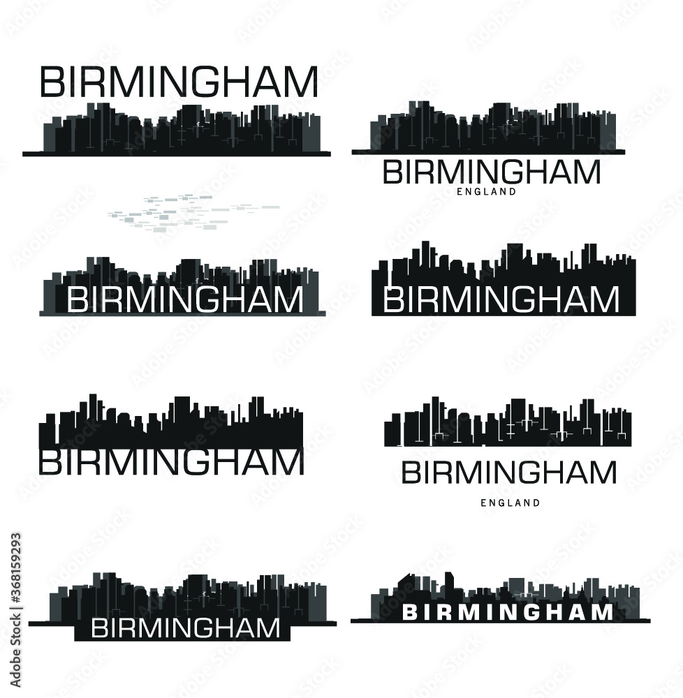 Birmingham city silhouettes