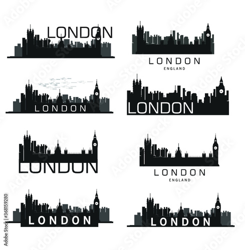 London United kingdom city silhouette