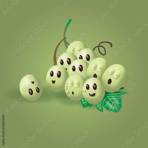 bunch of cute grapes