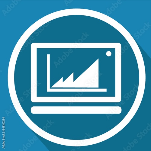laptop with bar graph