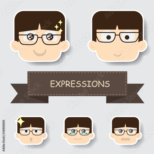 boy with different expression