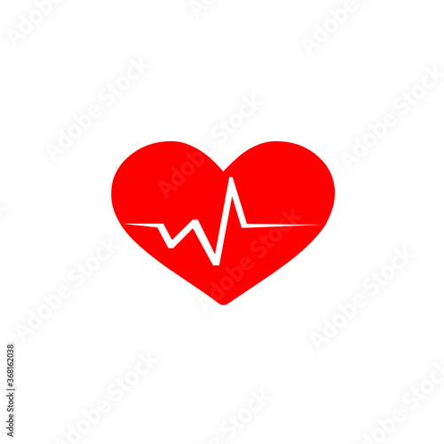 Beautiful cardiology illustration vector logo design health care and medical symbols cardiogram heart beating sign pharmacy company vector logo. © MV CREATION