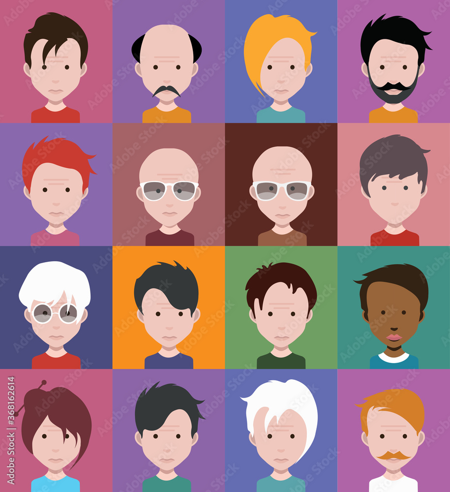 Collection of avatars ( Man and woman Characters ) Collection of avatars ( Man and woman Characters )