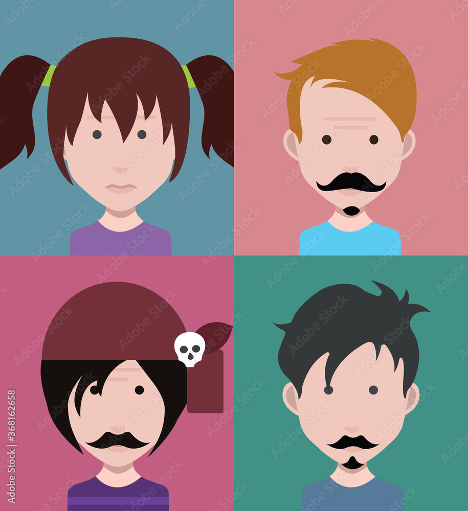 Collection of avatars ( Man and woman Characters ) Collection of avatars ( Man and woman Characters )