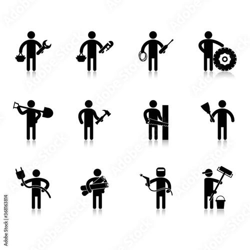 collection of various occupation