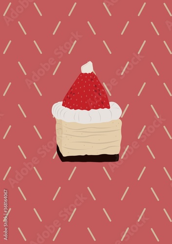 cake with strawberry
