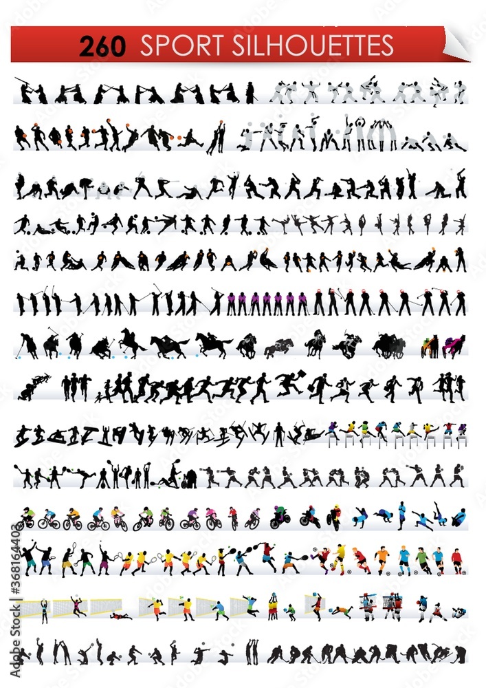 Fototapeta premium sports silhouette
