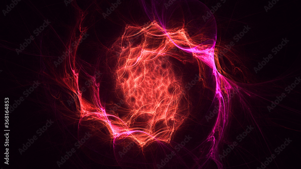 Obraz premium 3D rendering abstract colorful fractal light background