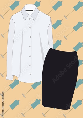 blouse and skirt